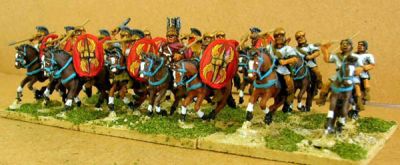 Mid Republican Roman Cavalry painted by theonetree Painting Service
Belived to be Xyston figures, these MRR were painted by [url=http://www.fieldofglory.net/index.html]theonetree Painting Service[/url] (click that link to go to their site for more info and pics)
Keywords: MRR