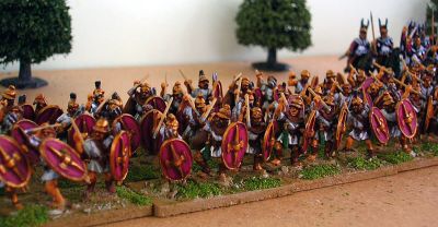 Pergamee Army 
Painted by [url=http://www.fieldofglory.net/index.html]The One Tree Painting Service[/url]
Keywords: Pergamene