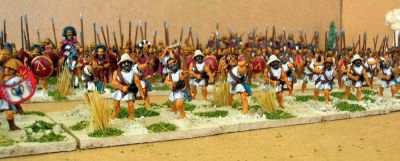 Classical Greek Hoplites from theonetree Painting Service
Hoplites painted by [url=http://www.fieldofglory.net/index.html]theonetree Painting Service[/url] (click that link to go to their site for more info and pics)
Keywords: hoplite hskirmisher