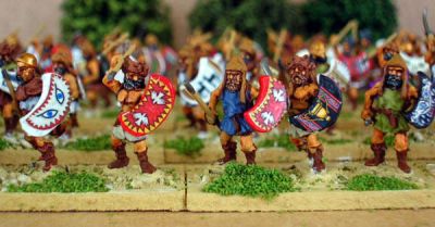 Thracians from theonetree painting service
Thracians all lovingly painted by [url=http://www.fieldofglory.net/index.html]theonetree Painting Service[/url] (click that link to go to their site for more info and pics)
Keywords: thracian