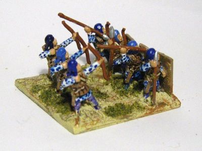 Persian Immortals with Pavise
Essex Immortals and archers (codes MPA114  Amrtaka (Immortal) H.I. javelin & pavise and MPA119 archers). Whicker effect simply by inking
Keywords: EAP