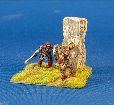 Romano British Beowulf and Grendel
Painted by Bob in Edmonton [url=http://web.mac.com/bob.barnetson/iWeb/EWG/Welcome.html]His blog with more great painting is here[/url] 
Keywords: LIR romano