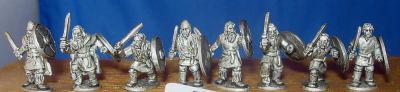 Saxon infantry with swords
Saxons from [url=http://www.splinteredlightminis.com]Splintered Light[/url]. Photos by permission of the manufacturer. 
Keywords: Saxon saxon