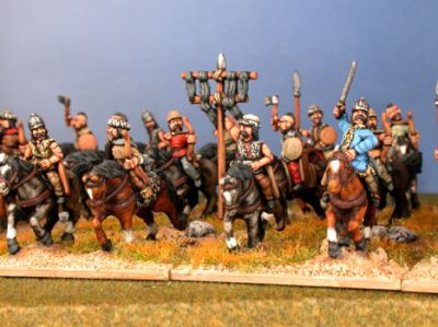 Hunnic Nomad Cavalry
Painted by the impressive [url=http://www.steve-dean.co.uk/] Steve Dean Painting Service[/url]
Keywords: lmongol hunnic esarmatian nomad