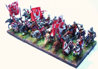 Later Polish Knight and Crossbow Battlegroup
A Field of Glory Battlegroup of Polish Knights and Mounted Crossbowmen retainers.  Heraldry hand painted as for the Battle of Tannenberg, 1410.
Keywords: later polish efknight LPolish