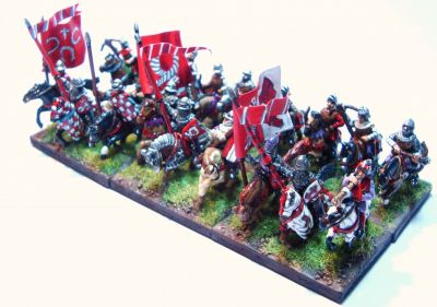 Later Polish Knight and Crossbow Battlegroup
A Field of Glory Battlegroup of Polish Knights and Mounted Crossbowmen retainers.  Heraldry hand painted as for the Battle of Tannenberg, 1410.
Keywords: later polish efknight LPolish
