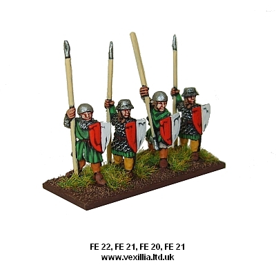 Medieval / Feudal Eastern European Spearmen
Black Hat Miniatures Eastern European range from [url=http://www.vexillia.ltd.uk/]Vexillia.co.uk[/url], Painted by Martin from Vexillia. Pictures used with permission of the manufacturer. 
Keywords: hungarian lithuanian lpolish teuton lserbian lrussian moldavian eeffoot