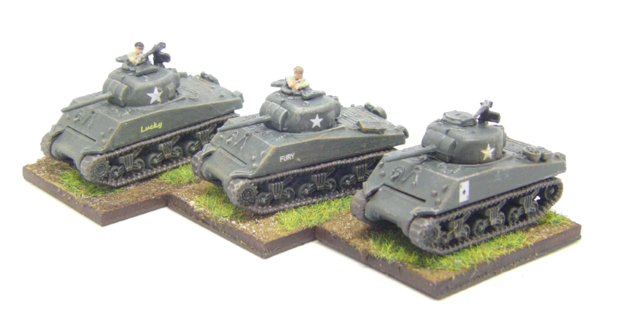 10mm WW2 Vehicles and Infantry for BKC, Victrix Shermans in 10mm, Painted in 2021