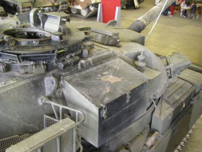 Top view of a Chieftain
Like its European competitors, the Chieftain found a large export market in the Middle East, but unlike the earlier Centurion, it was not adopted by any other NATO or Commonwealth countries.
The Chieftain proved itself capable in combat and able to be upgraded with enhancements both for overall improvement and to meet local requirements. The Chieftain tanks were continuously upgraded until the early 1990s when they were replaced by the Challenger series of tanks whose design was influenced by that of Chieft
