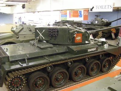 Tank, Cruiser, Comet I (A34)
The Tank, Cruiser, Comet I (A34) was a British cruiser tank that first saw use near the end of World War II. It was designed to provide greater anti-tank capability to Cromwell tank squadrons. It was armed with the 77mm HV which was effective against late war German tanks and a superior weapon to the 75mm gun of the Panther when firing APDS rounds. As a development of the Cromwell, it was an interim design before the Centurion tank.
