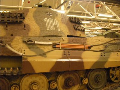 King Tiger showing Zimmerit
Zimmerit was a non-magnetic coating produced for German armored fighting vehicles during World War II for the purpose of combating magnetically attached anti-tank mines, although Germany was the only country to use magnetically adhered mines against tanks in any significant number. It was developed by the German company Chemische Werke Zimmer AG
