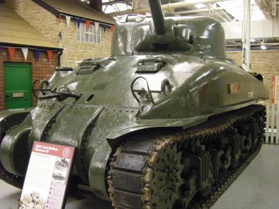 Sherman
Production of the Sherman was favored by the commander of the Armored Ground Forces, albeit controversially, over the heavier M26 Pershing, which resulted in the latter being deployed too late to play any significant role in the war. In the Pacific Theater, the Sherman was used chiefly against Japanese infantry and fortifications; in its rare encounters with much lighter Japanese tanks with weaker armor and guns, the Sherman's superiority was overwhelming. Almost 50,000 vehicles were produced, and its chassis also served as the basis for numerous other armored vehicles such as tank destroyers, tank retrievers, and self-propelled artillery. 
