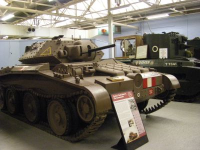 Crusader
The Tank, Cruiser, Mk VI or A15 Crusader was one of the primary British cruiser tanks of the early part Second World War and perhaps the most important British tank of the North African Campaign. The Crusader's mobility made it a favourite of British tank crews and its Ordnance QF 6 pounder main gun made it more than a match for the early Panzer III and Panzer IV tanks it faced in combat. Retained in service because of delays with its replacement, by late 1942 the lack of armament upgrade combined with the presence of Tiger I Tanks among the Afrika Korps and overheating problems caused by the high temperatures of the desert, led to the design being phased out in favour of the new US-supplied Sherman medium tank. The next British cruiser in combat would be the Cromwell heavy cruiser.
