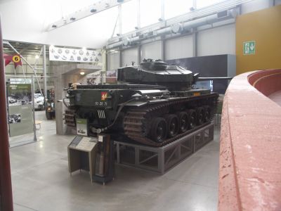 Centurion
The Centurion, introduced in 1945, was the primary British main battle tank of the post-World War II period. It was a successful tank design, with upgrades, for many decades. The chassis was also adapted for several other roles.
Development of the tank began in 1943 and manufacture of the Centurion began in January 1945, six prototypes arriving in Belgium less than a month after the war in Europe ended in May 1945.
