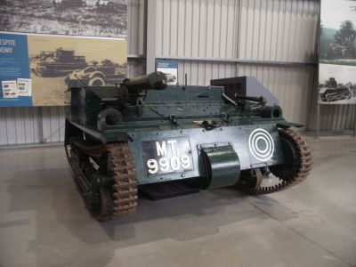 Carden Lloyd Mk IV
The Carden Loyd tankettes were a series of British pre-World War II tankettes, the most successful of which was the Mark VI, the only version built in significant numbers. It became a classic tankette design worldwide, was license-built by several countries and became the basis of several designs produced in several different countries.
