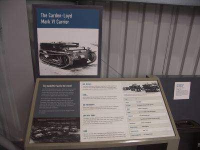 Carden Lloyd Mk IV
Production started in 1927 and lasted until 1935. From 1933 to 1935 production was by the Royal Ordnance Factories. Some 450 were made in all. The British Army used at least 325 Mark VI tankettes (a value of 348 is also given) in several variants, mostly as machine gun carriers, but also as light gun tractors, mortar carriers or smoke projector vehicles.
