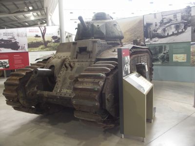 Char B
tarting in the early twenties, its development and production were repeatedly delayed, resulting in a vehicle that was both technologically complex and expensive, and already obsolescent when real mass-production of a derived version, the Char B1 "bis", started in the late thirties. Although a second uparmoured version, the Char B1 "ter", was developed, only two prototypes were built.
