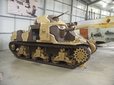 Lee/Grant
The Medium Tank M3 was an American tank used during World War II. In Britain the tank was called by two names based on the turret configuration. Tanks employing US pattern turrets were called the "General Lee", named after Confederate General Robert E. Lee. Variants using British pattern turrets were known as "General Grant", named after U.S. General Ulysses S. Grant.
