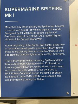 Spitfire MkI info board
