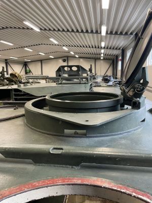 View from out of teh top of an APC
