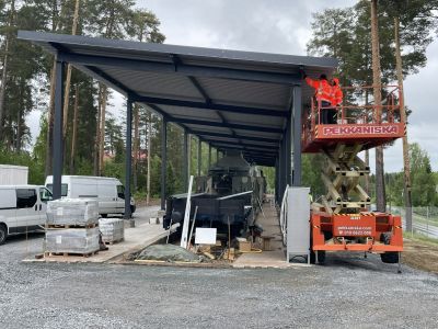 Armouored Train 
Undergoing restoration of the shed its kept in
