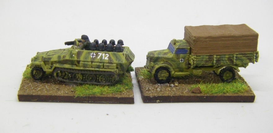 10mm WW2 Vehicles and Infantry for BKC, 10mm, Painted in 2021