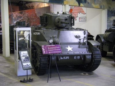 M5 
To relieve the demand for the radial aero-engines used in the M3, a new version was developed using twin Cadillac V-8 automobile engines and twin Hydra-Matic transmissions operating through a transfer case. This variation was quieter, cooler and roomier. Owing to its automatic transmission it also simplified crew training. The new model was initially called M4 but redesignated M5 to avoid confusion with the M4 Sherman
