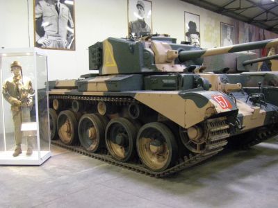 Comet
The Comet tank, or Tank, Cruiser, Comet I (A34) was a British cruiser tank that first saw use near the end of the Second World War. It was designed as in improvement on the earlier Cromwell tank, mounting the 77mm HV gun in a new lower profile and part-cast turret. This gun was effective against late war German tanks, including the Panther and, at most ranges, the Tiger.[2] The tank was widely respected as one of the best British tanks of the war, and continued in service afterwards.
