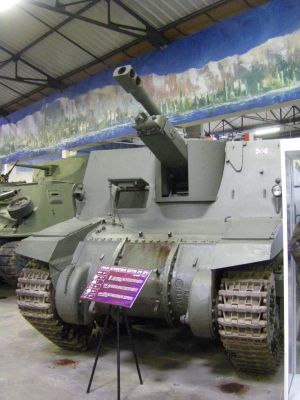 Priest
The 105 mm Howitzer Motor Carriage M7 was an American self-propelled artillery vehicle produced during World War II. It was given the official service name 105 mm Self Propelled Gun, Priest by the British Army, due to the pulpit-like machine gun ring, and following on from the Bishop and the contemporary Deacon self-propelled guns.
