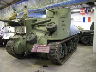 M3 Lee / Grant
The Medium Tank M3 was an American tank used during World War II. In Britain, the tank was called by two names based on the turret configuration and crew size. Tanks employing US pattern turrets were called the "Lee", named after Confederate General Robert E. Lee. Variants using British pattern turrets were known as "Grant", named after U.S. General Ulysses S. Grant.
