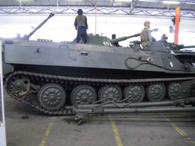 MT-LB
MT-LBa Soviet multi-purpose fully amphibious auxiliary armoured tracked vehicle, which was first introduced in the late 1960s. Initially, the vehicle was known as the M 1970 in the west.
