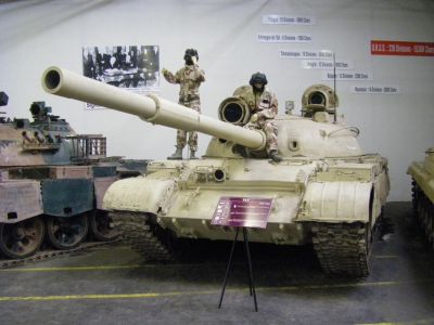 T62
The T-62 is a Soviet main battle tank that first entered production in 1961. As a further development of the T-55 series, the T-62 incorporated many armament features that would become standardized in subsequent Soviet tanks. Notably, its adoption of 115 mm unrifled cannon started of a long line of Soviet and Russian mass-produced smoothbore tank guns. While the T-62 became the standard tank in the Soviet arsenal, it did not fully replace the T-55 in export markets due to its higher costs of manufacturing and maintenance compared to its predecessor. While still used in some countries, the T-62 was replaced by the T-72 service in the Russia and successor states of the Soviet Union.
