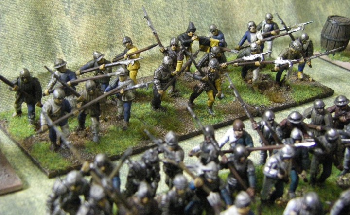 28mm 25mm L'Art de la Guerre Perry Plastics being painted