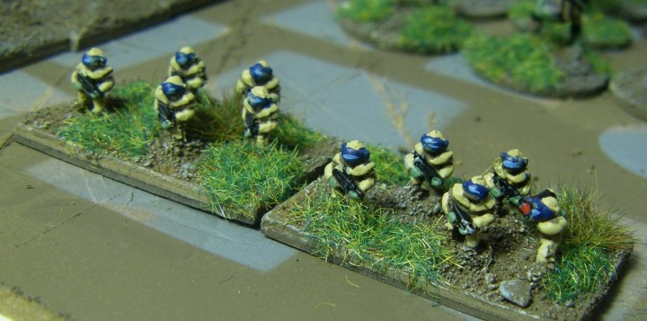 6mm, 1/300th, 1/300 Sci Fi GZG, Ground Zero Games DSM-127 NAC INFANTRY PACK being painted