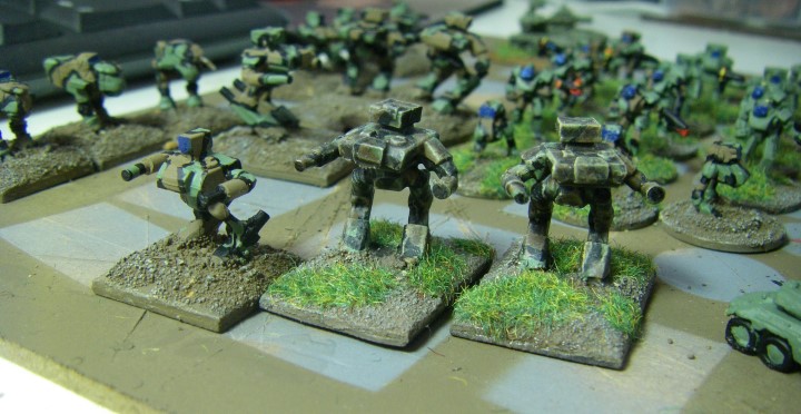 6mm, 1/300th, 1/300 Sci Fi GZG, Ground Zero Games 15mm, 6mm and 2mm Mecha Units being painted
