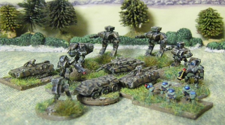 6mm, 1/300th, 1/300 Sci Fi GZG, Ground Zero Games being painted