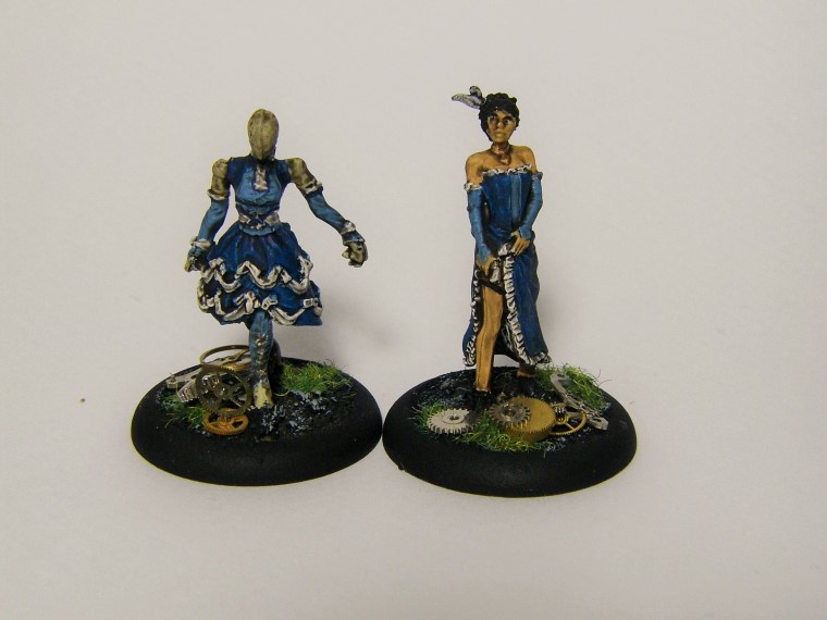 Malifaux, Performer and Mannequin pairing Painted, 30mm