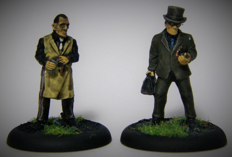 Malifaux, Mr Tannen and Mr Graves proxies Painted, 30mm