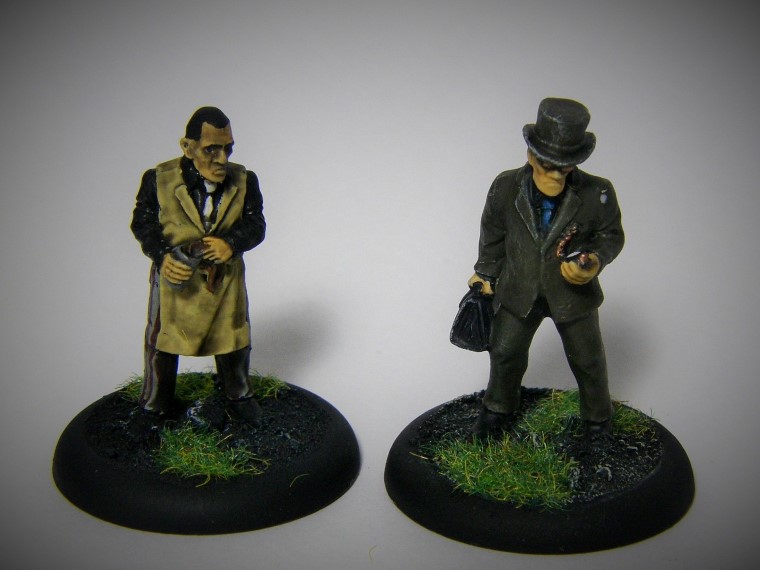 Malifaux, Mr Tannen and Mr Graves proxies Painted, 32mm