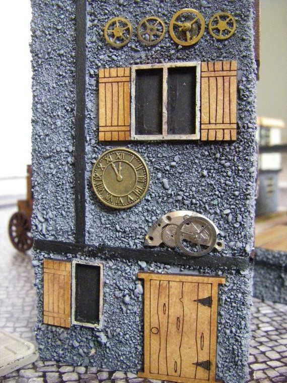  Photos of Home made Malifaux City Terrain Painted, Wyrd Games