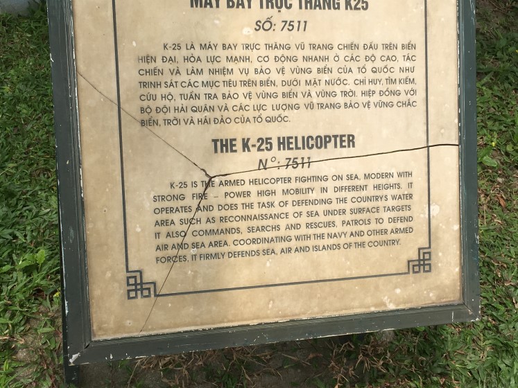 Vietnam KA-25 Helicopter, Hanoi Museum, Historic Real Kit