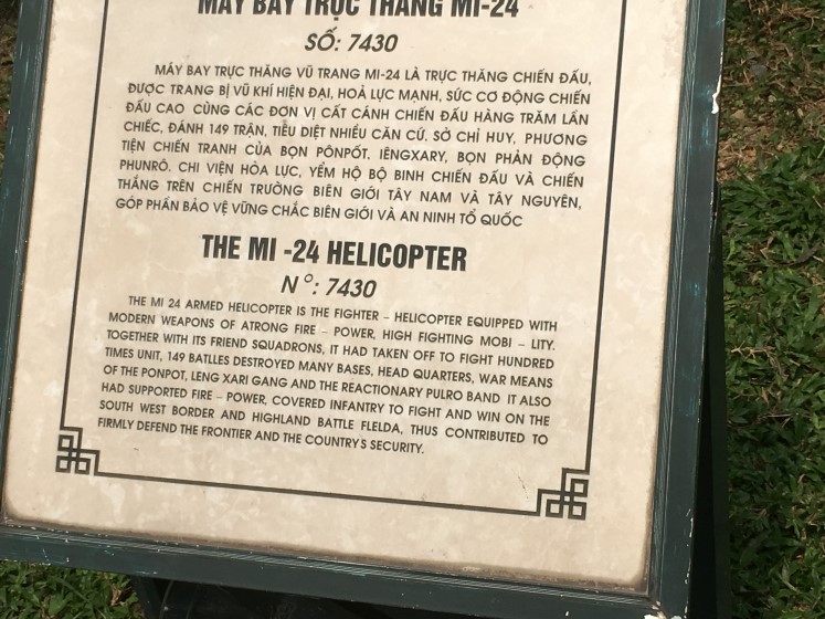 Vietnam Mi-24 Hind, Hanoi Museum, Historic Real Kit