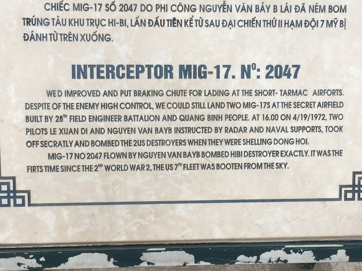 Vietnam War MiG 17, Hanoi Museum, Historic Real Kit