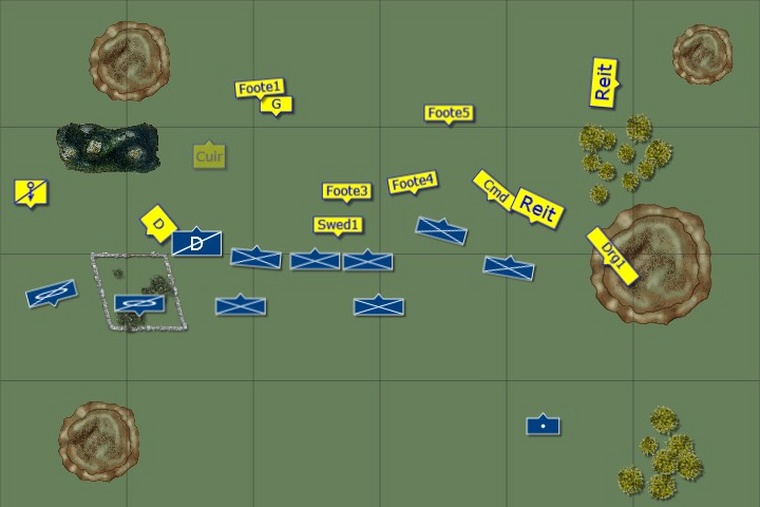 Game Map for FoG Renaissance Battle Louis XIV French vs Early Gustavian Swedish