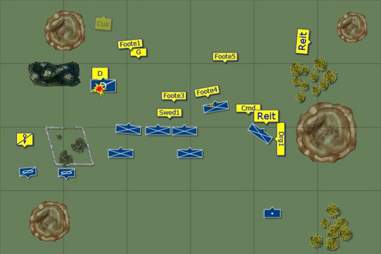 Game Map for FoG Renaissance Battle Louis XIV French vs Early Gustavian Swedish