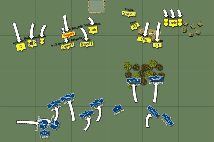 Battle Chronicler Map Swedish vs Louis XIV French