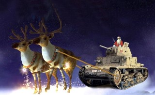 Santa in a tank